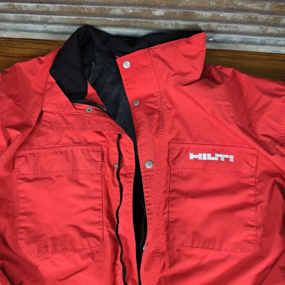 HILTI Women's 4XL water proof Soft Shell Full Zip Coat Jacket Red Tools Pockets